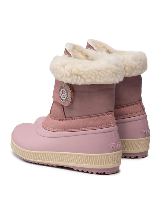 Elfo Kids Snow Boots with Velcro Pink
