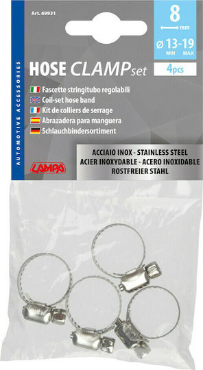Lampa Σφιγκτήρας Σωλήνα Inox 4τμχ L6993.1