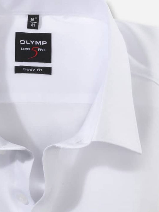 Olymp Level Five Cotton Shirt White