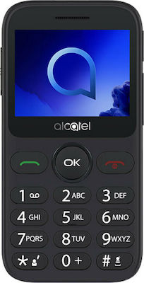 Alcatel 2019G Single SIM Κινητό με Μεγάλα Κουμπιά (Ελληνικό Μενού) Metallic Gray