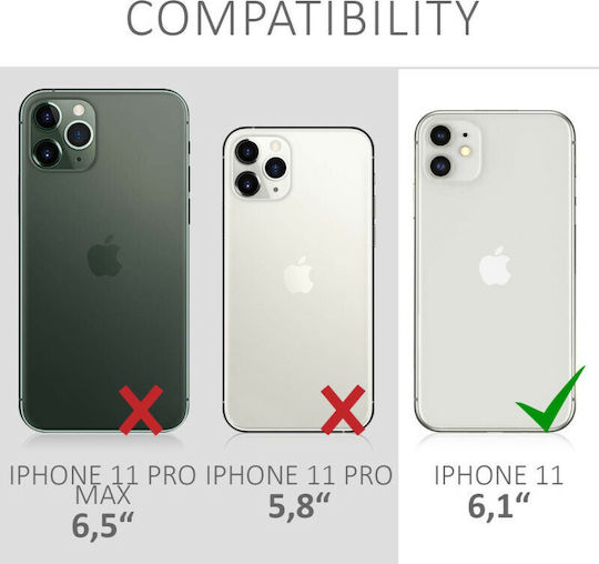 KWmobile Rubber Umschlag Rückseite Silikon Titanium Grey (iPhone 11)