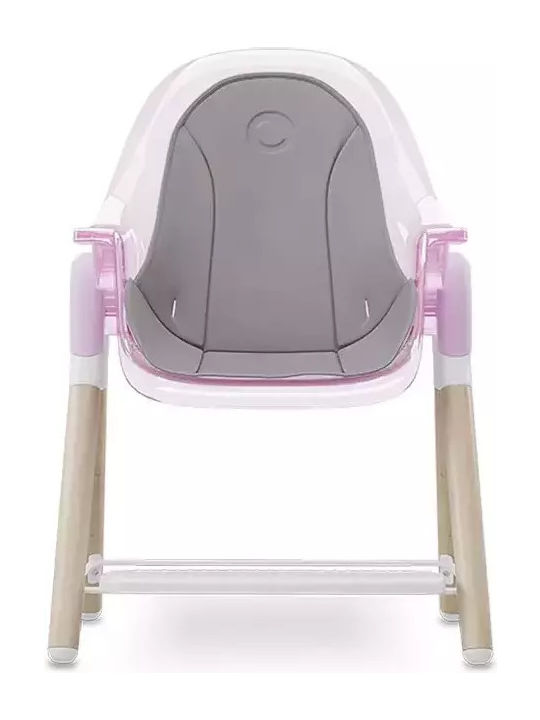 Lionelo Maya Baby Hochstuhl 2 in 1 mit Höhenverstellbar Rosa Rose