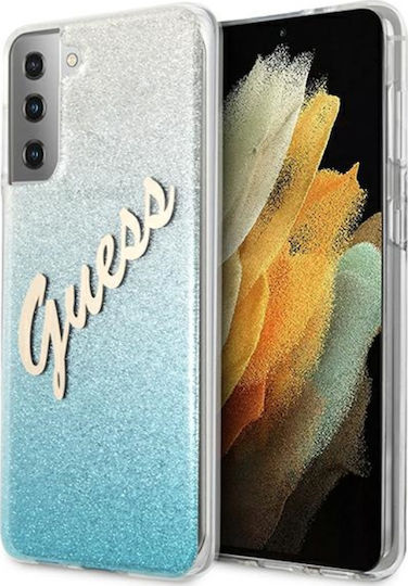 Guess Glitter Gradient Script Back Cover Πλαστικό Πολύχρωμο (Galaxy S21 Ultra 5G)