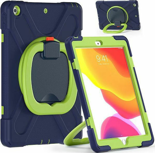Tech-Protect X-Armor Silicone Back Cover Navy/Lime (iPad 2019/2020/2021 10.2'')