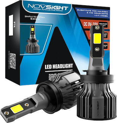 NovSight Λάμπες Αυτοκινήτου H11 LED 6000K Ψυχρό Λευκό 12-24V 72W 2τμχ