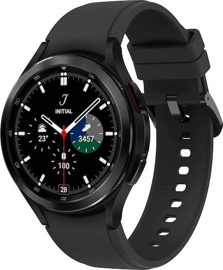 Samsung Galaxy Watch4 Classic 4G Stainless Steel 46mm Αδιάβροχο με eSIM και Παλμογράφο (Black)