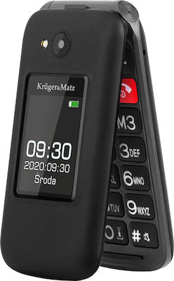 Kruger & Matz Simple 930 Dual SIM Κινητό με Μεγάλα Κουμπιά Μαύρο