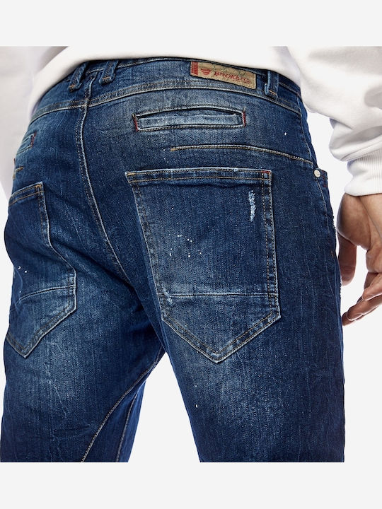Herren Jeanshose Elastisch mit Slim Passform Blau
