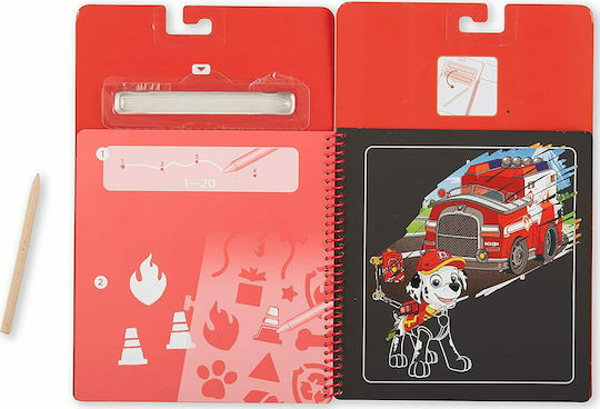 Melissa & Doug Албум със стикери Scratch Art Paw Patrol Marshall за Деца 5+ години+ Години