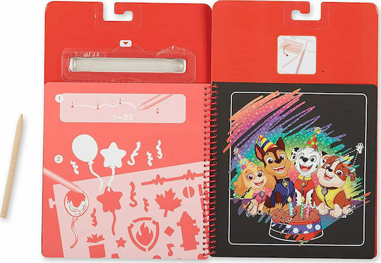 Melissa & Doug Албум със стикери Scratch Art Paw Patrol Marshall за Деца 5+ години+ Години