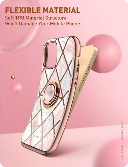 Supcase I-Blason Cosmo Snap Back Cover Σιλικόνης Marble Pink (iPhone 13 Pro Max)