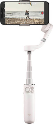 DJI OM 5 Phone Gimbal with 3 Axis Stabilization and 6.4 Operating Hours White