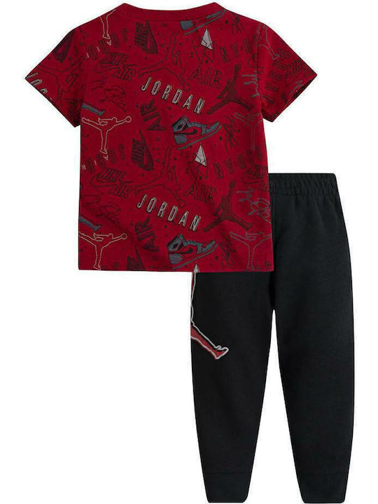 Jordan Kids Set with Pants Summer 2pcs Red