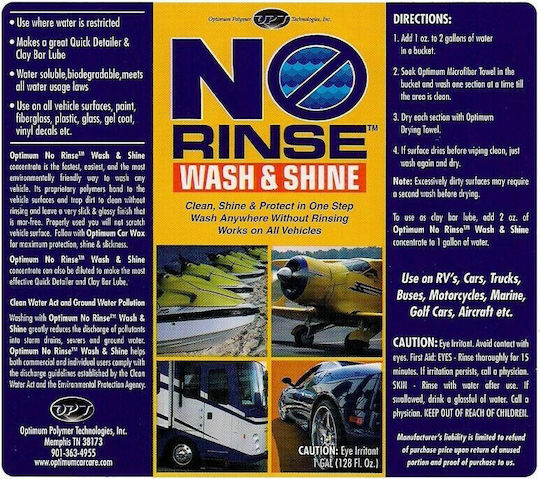 Optimum Car Care No Rinse Wash and Shine Flüssig Reinigung für Körper 950ml