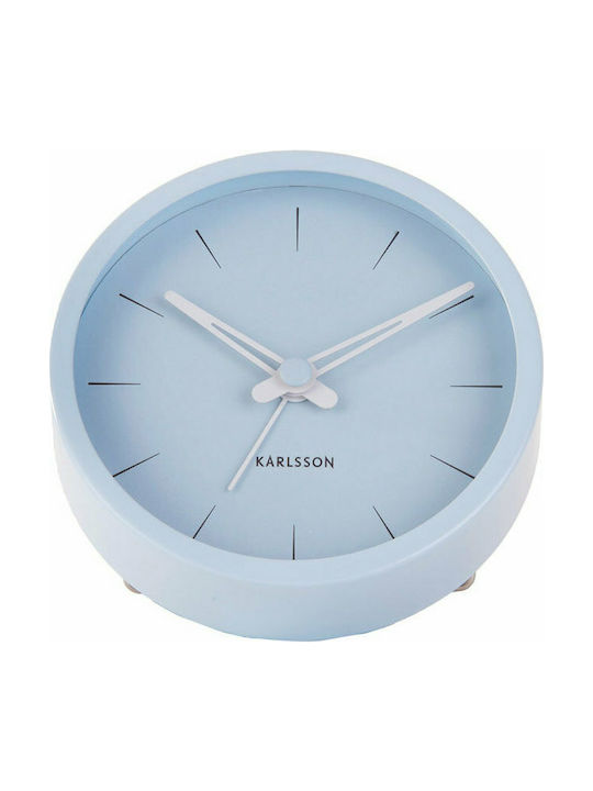 Karlsson Lure Επιτραπέζιο Ρολόι με Ξυπνητήρι Light Blue KA5842BL
