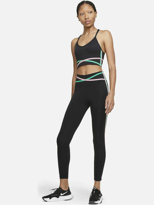 Dri-fit One Women's Cropped Running Legging High Waisted Dri-Fit Black