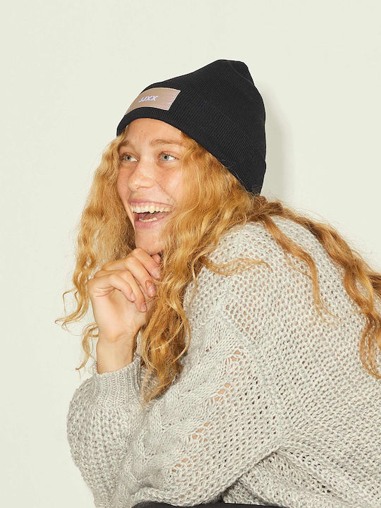 Beanie Γυναικείος Σκούφος Πλεκτός σε Μαύρο χρώμα