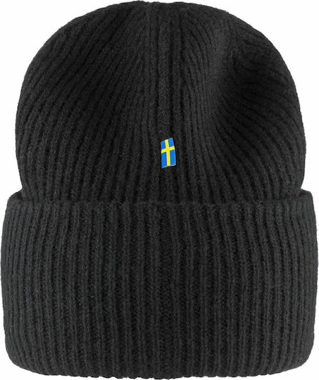 1960 Logo Beanie Männer Beanie mit Rippstrick in Schwarz Farbe