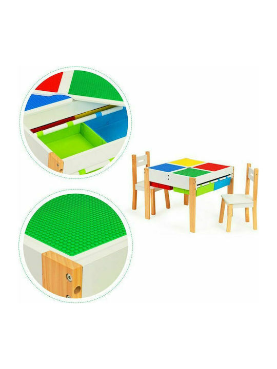 Σετ Παιδικό Τραπέζι με Καρέκλες από Ξύλο Ecotoys