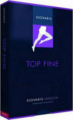 Sigvaris Top Fine Select 701 Open Toe Graduated Compression Thigh High Stockings with Silicone Long 18-21 mmHg Beige