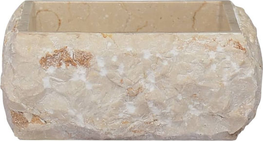 vidaXL Επικαθήμενος Νιπτήρας Πέτρινος 30x30x13cm