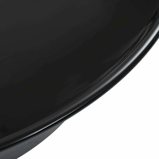 vidaXL Надеждна мивка Керамика 41x41x12.5см Черен