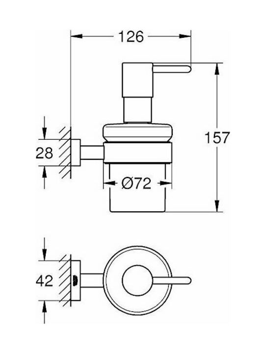 Grohe Essentials Spender Glas Weiß