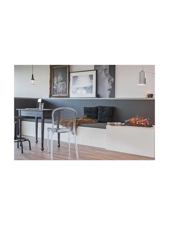 Dimplex Cassette 400/600 Επιδαπέδιο Ηλεκτρικό Τζάκι 125W 41x18cm Μαύρο