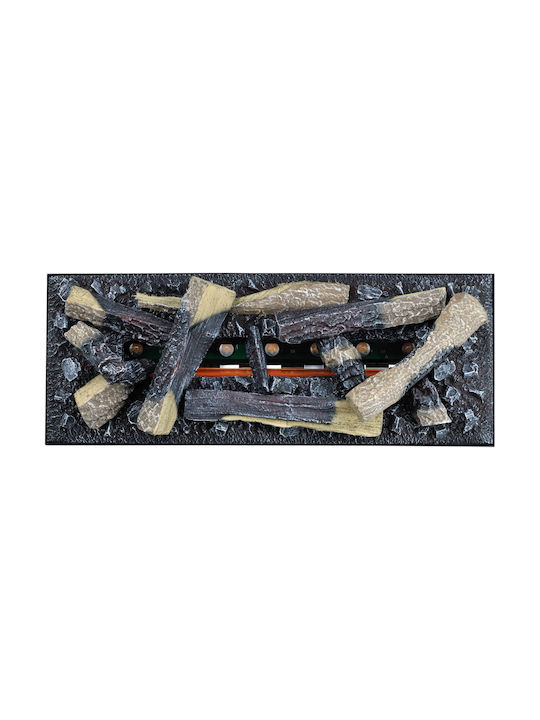 Dimplex Cassette 400/600 Επιδαπέδιο Ηλεκτρικό Τζάκι 125W 41x18cm Μαύρο
