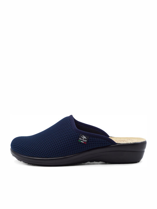 Anatomische Leder Damen Hausschuhe Marineblau