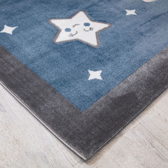 Ezzo Sky A172BCD Kinder Teppich Blau 160x230cm Dicke 6mm