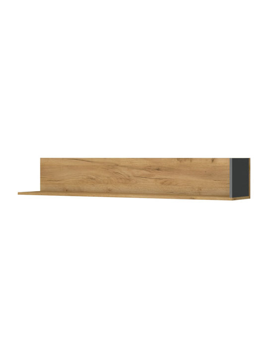 Shelf Wall Santes Golden Oak/Graphite 155x27x24.5cm