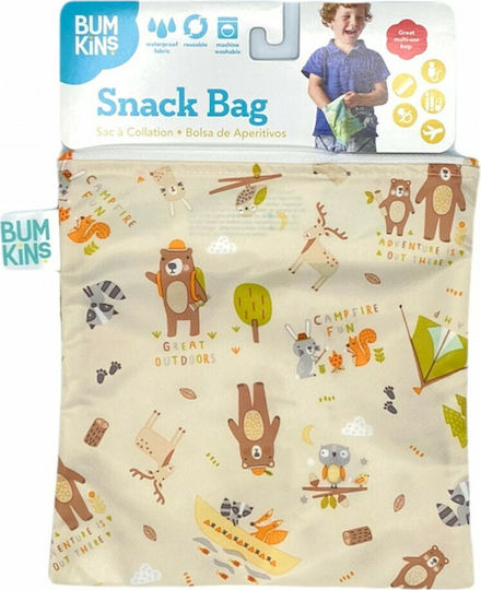 Bumkins Camp Friends School Insulated Food Case Beige 18 x 18 x 18cm