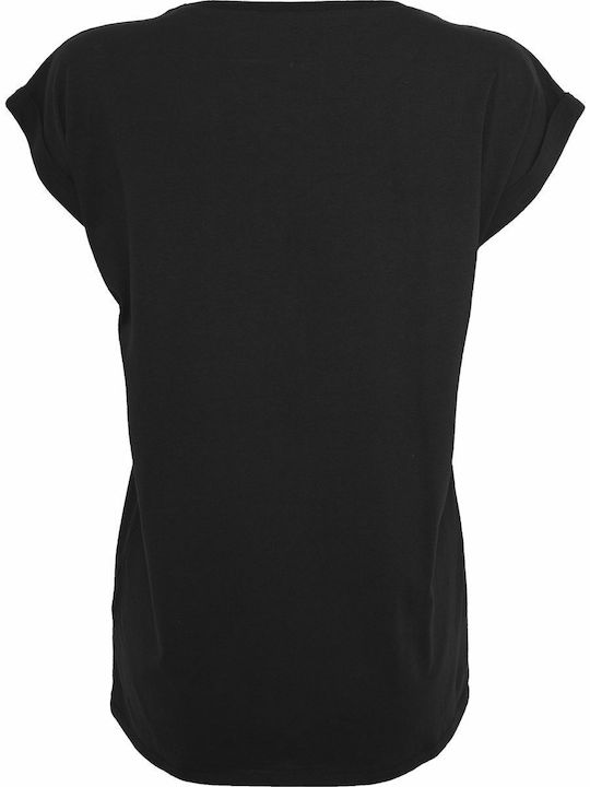 Merchcode Γυναικείο T-shirt Logo σε Μαύρο χρώμα