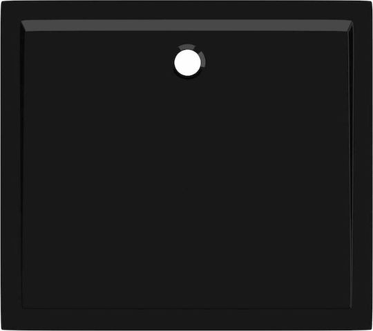 vidaXL Rechteckig Acryl Dusche x90cm Schwarz