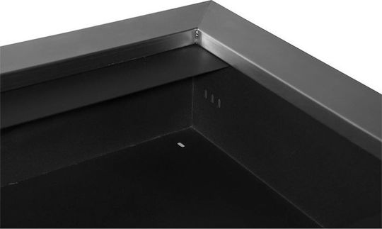 HomCom Indoor Wall Mounted Bioethanol Fireplace Silver 110x14x54cm