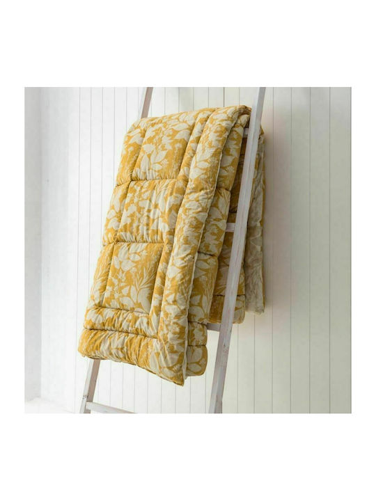 Vesta Home Duvet Cover Set Cotton Double with 2 Pillowcases 200x240 Laura 2 Mustard