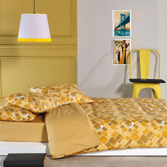 Kentia Υπέρδιπλο 220x240εκ. Pantone 0928 Mustard Kentia Υπέρδιπλο 220x240εκ. Pantone 0928 Mustard