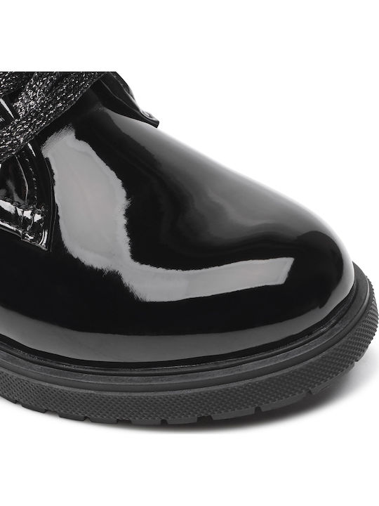 64002 Kids Boots from Patent Leather with Zipper Black