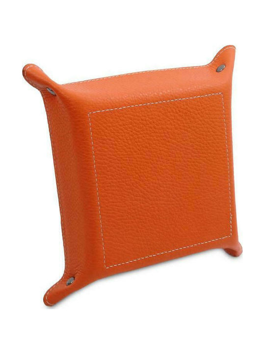Tuscany Leather Leather Orange Cigarette Ashtray