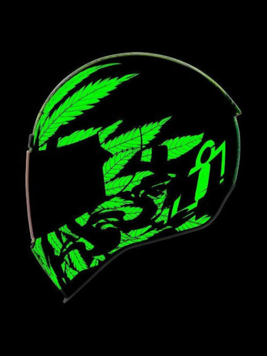 Icon Airform Ritemind Glow Green Casca Moto Față întreagă DOT ECE 22.05