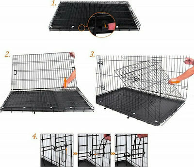 Dog Wire Crate with 2 Doors 77x48x55εκ. 77x48x55cm