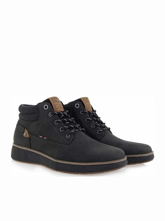 Leder Schwarz Herrenstiefel