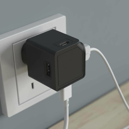 Allocacoc Зарядно без кабел с USB-C порт Черен (PowerCube)