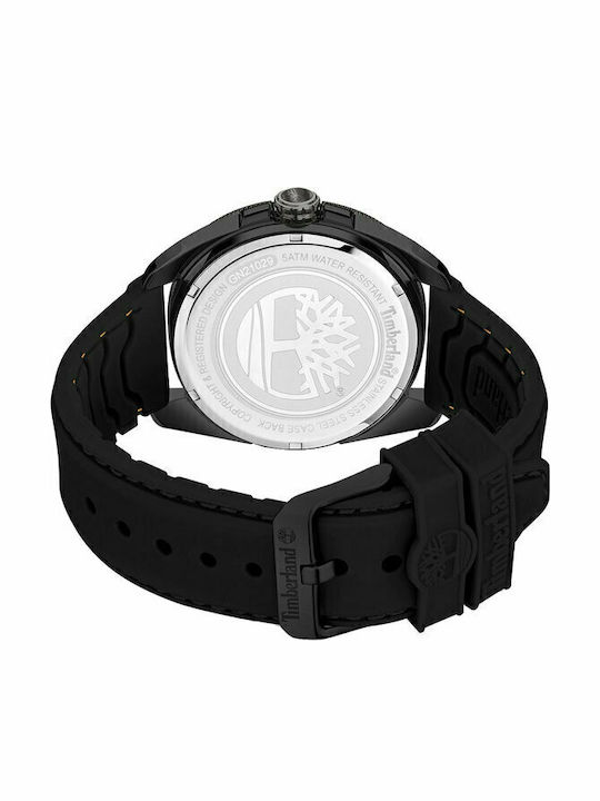 Timberland Carrigan Men's Watch 44mm Battery with Black Rubber Strap