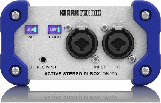 Klark Teknik DN200 V2 Ενεργό DI Box 2 Καναλιών με Phantom Power