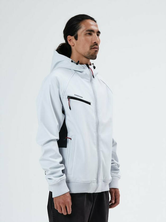 Winter Jacke Softshell Wasserdicht und Winddicht Ice White