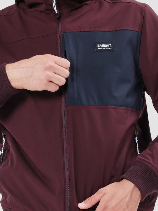 Jacket Bomber Waterproof and Windproof Bordeaux / Navy