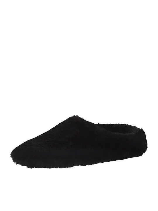 Winter Women's Slippers with Fur Black