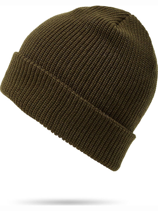 Volcom Full Stone Knitted Beanie Cap Khaki D5832101-LED